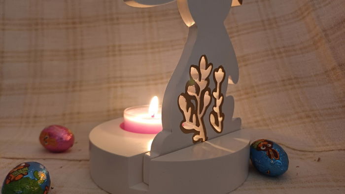 Iepuraș suport de lumanare din ceramică handmade [5]