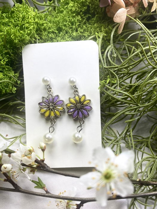 Florile galben mov cu perla [4]