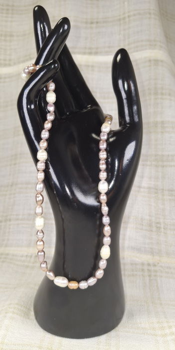 Colier din perle naturale de cultura mov si albe [2]