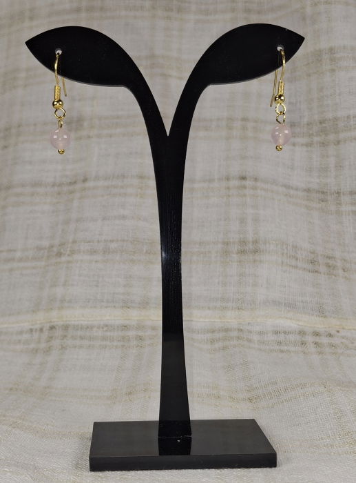 Set de colier si cercei din pietre naturale de  jasp zebra roz și cuart roz [5]