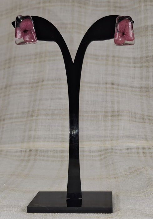 Set lanțisor și cercei  'hortensie roz' [6]