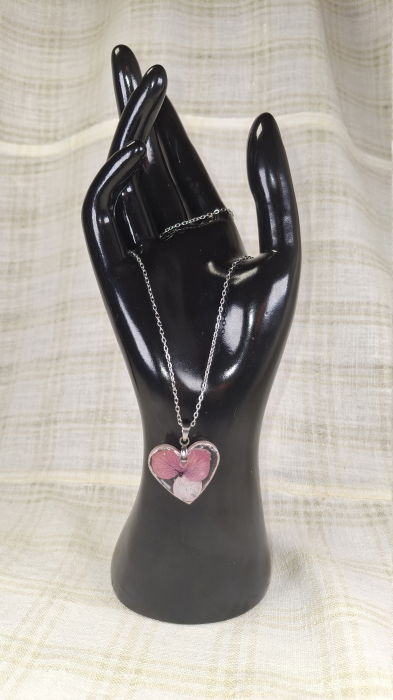 Set lanțisor și cercei  'hortensie roz' [7]