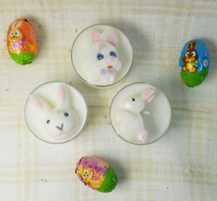 Lumanare / ceramica lucrata manual "Mini Bunny" [10]