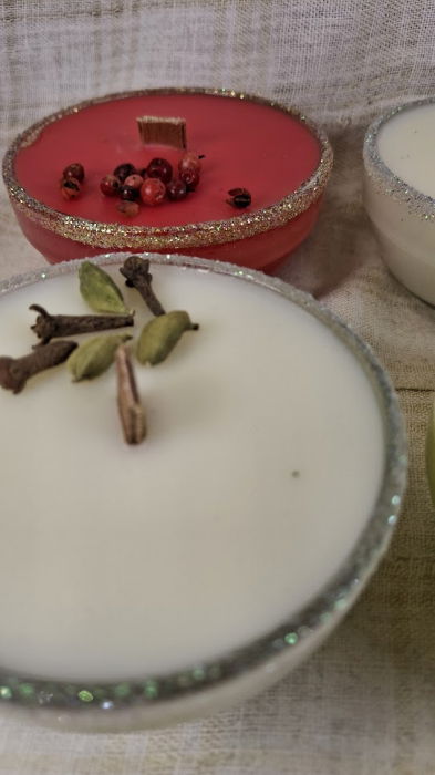 Lumanare craciun parfumata de ceară de soia in sticlă [10]