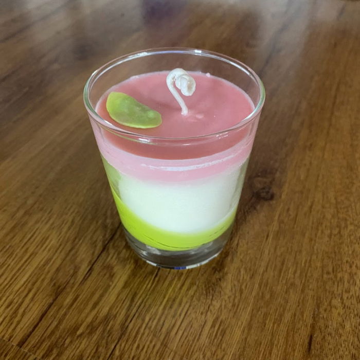 Lumanare parfumata, in 3 culori, in pahar de sticla. [3]