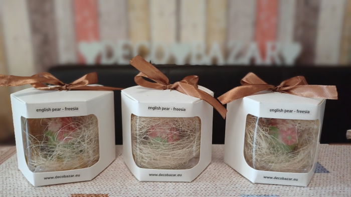 Lumanari " ousoare parfumate ", decor pentru masa de Paste in ambalaj cadou [5]