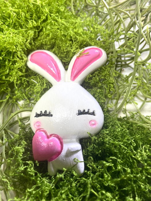 Magneți de frigider 'iepuras', din ceramica , lucrati si pictati manual. [4]