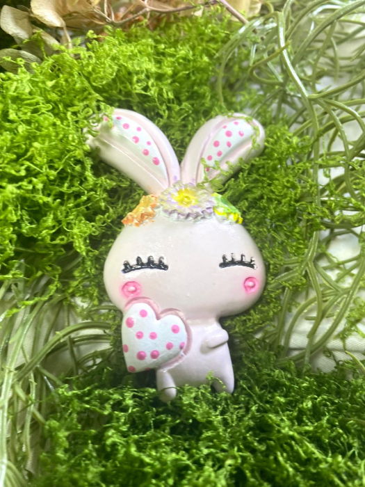 Magneți de frigider 'iepuras', din ceramica , lucrati si pictati manual. [2]