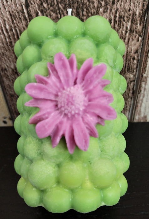 Lumanare parfumata din ceara de soia ecologica + farfurie ceramica handmade [4]