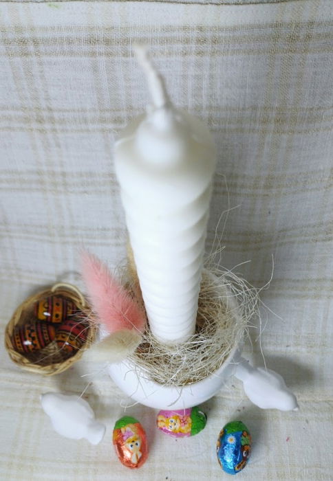 Ou din ceramica handmade + lumanare alba din ceara de soia [8]