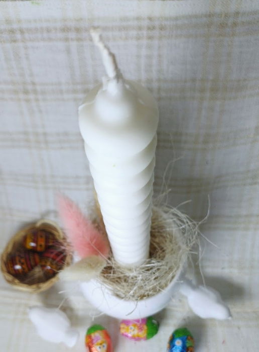 Ou din ceramica handmade + lumanare alba din ceara de soia [7]