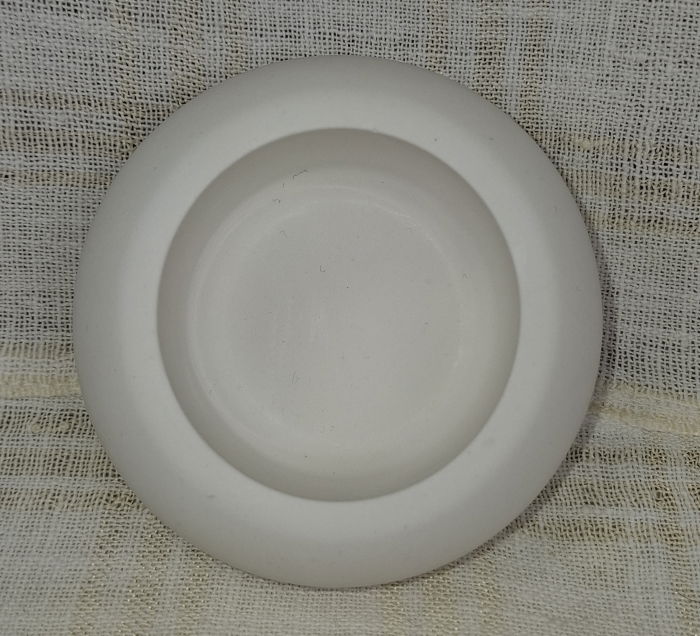 Caseta bijuterii - recipient rotund, alb, din ceramica, cu capac. [8]