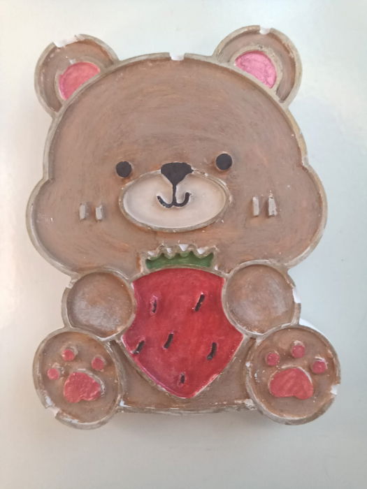 Magneți de frigider 'ursuleti', din ceramica, lucrati si pictati manual + magnet "iepuras", cadou [3]