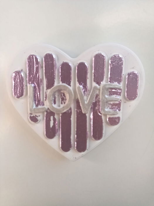 Magneți de frigider 'inimioare', din ceramica, lucrati si pictati manual. [5]