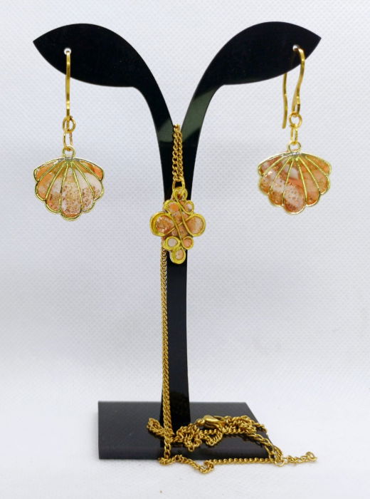 Set cercei si colier  "evantai " [1]