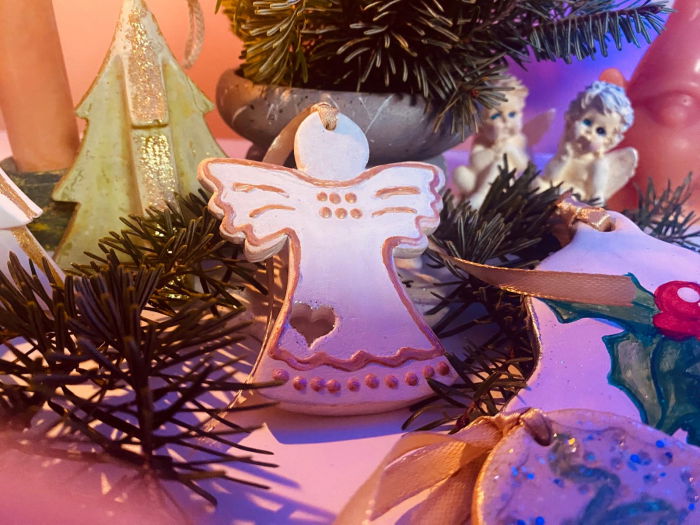 Set de 5 diferite decoratiuni din ceramica pentru bradul de Craciun [17]