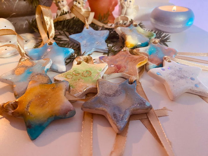 Set de 5 diferite decoratiuni din ceramica pentru bradul de Craciun [15]