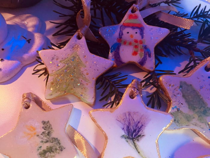 Set de 5 diferite decoratiuni din ceramica pentru bradul de Craciun [3]