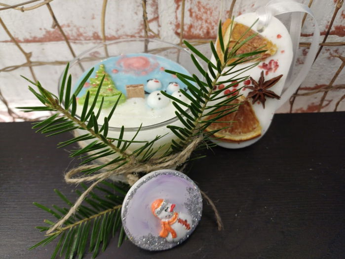 Set decorativ "Peisaj de iarna" plus cadou. [7]