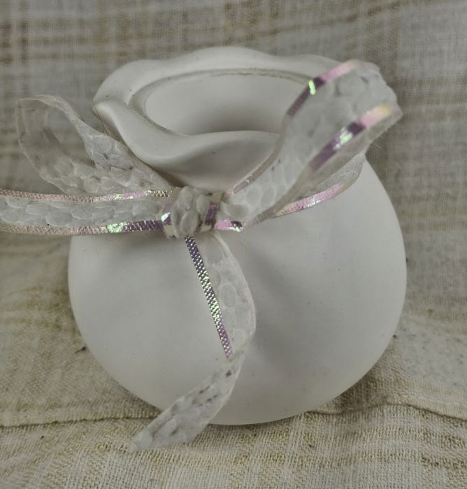 Set decorativ Craciun - lumanare plus suport din ceramica si vas [7]