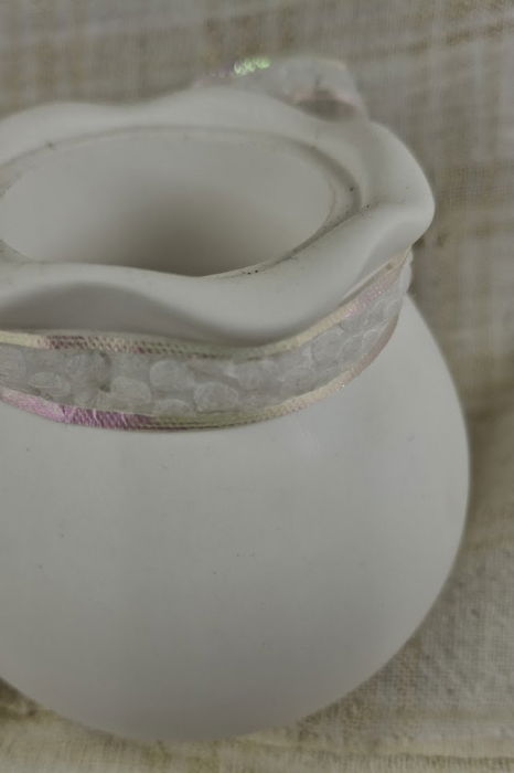 Set decorativ Craciun - lumanare plus suport din ceramica si vas [5]