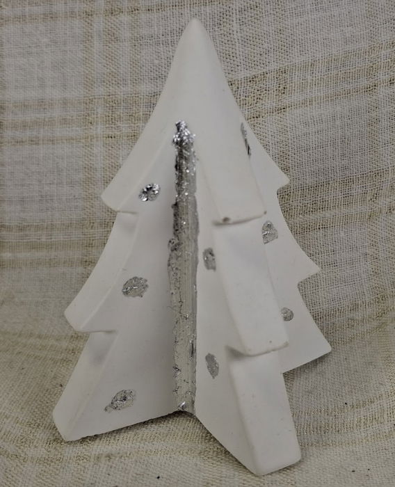 Set decorativ de Craciun - 'Love Santa' - lumanare plus suport din ceramica pictat manual [10]