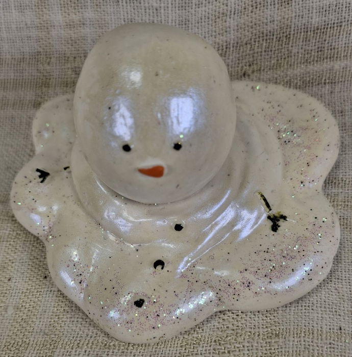 Set decorativ de Craciun - 'Melting Cupcake' - lumanare plus suport din ceramica [7]