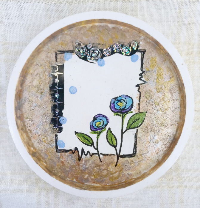 Set decorativ - trandafiri albastri. [3]