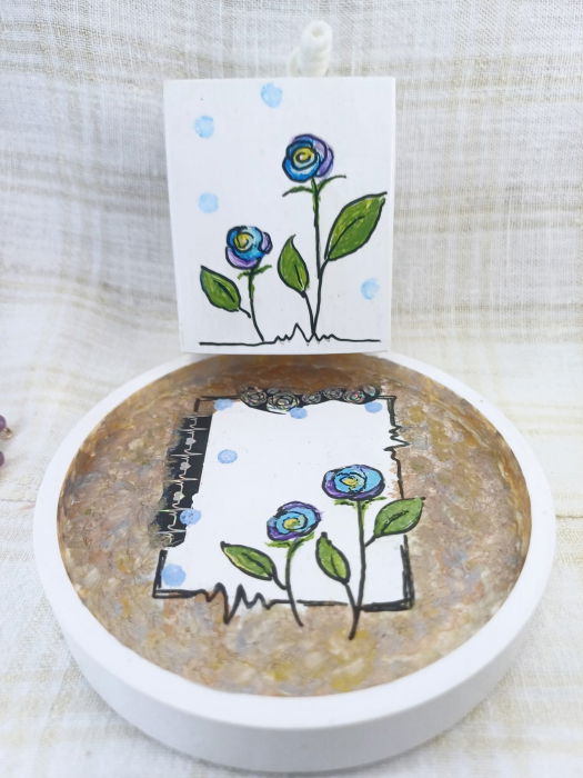 Set decorativ - trandafiri albastri. [4]