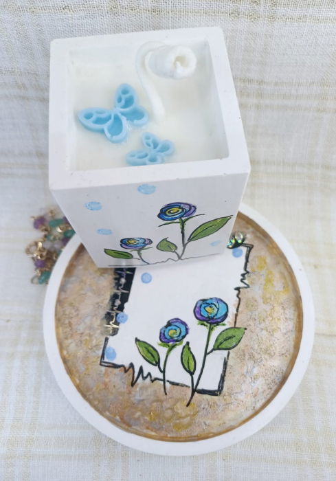 Set decorativ - trandafiri albastri. [1]