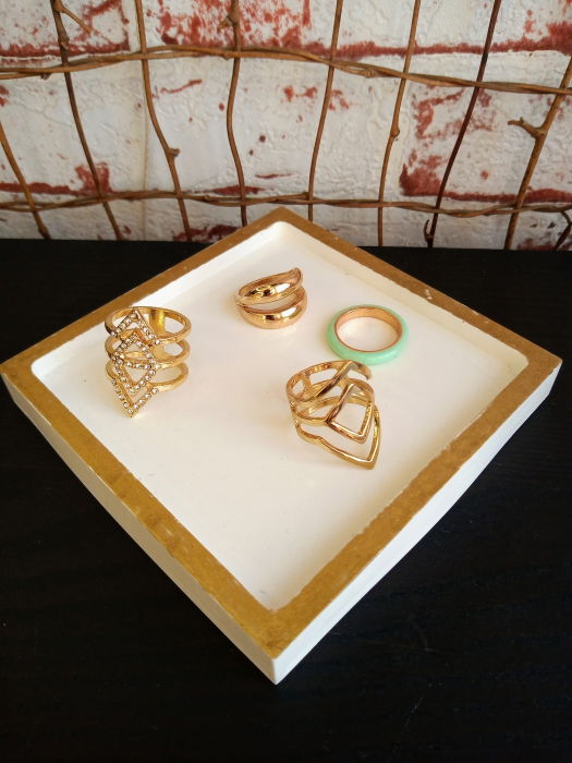 Set  Chic alb/auriu [4]