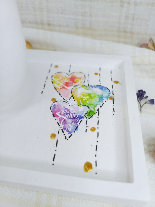 Set decorativ  "inimioare colorate" [8]