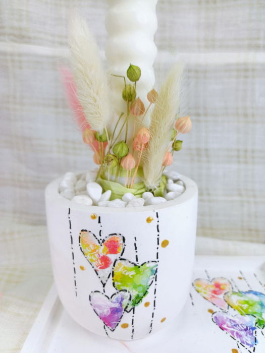 Set decorativ  "inimioare colorate" [4]