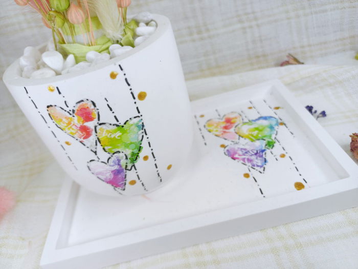 Set decorativ  "inimioare colorate" [9]