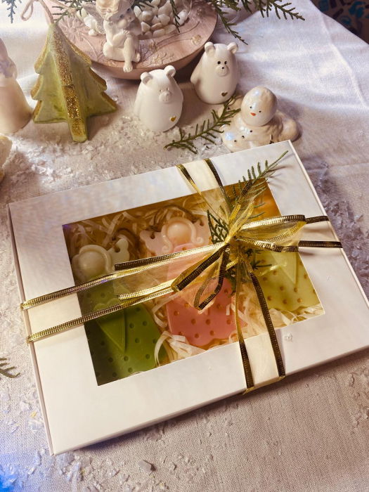 Ingerasi din ceara parfumata, decoratiuni pentru brad.  Set 3 ingerasi (model 2) [3]