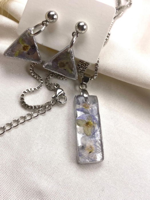 Set lantisor si cercei 'miozotis' [4]