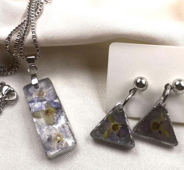 Set lantisor si cercei 'miozotis' [1]