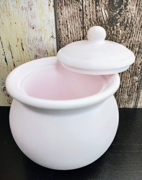 Recipient rotund din ceramica cu capac - handmade [1]