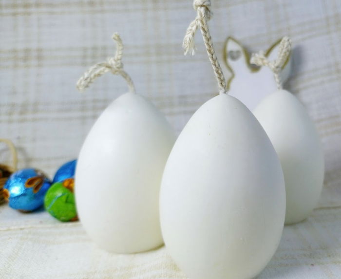 Suport de oua din ceramica handmade + 3 lumanari albe " ousoare parfumate " [3]