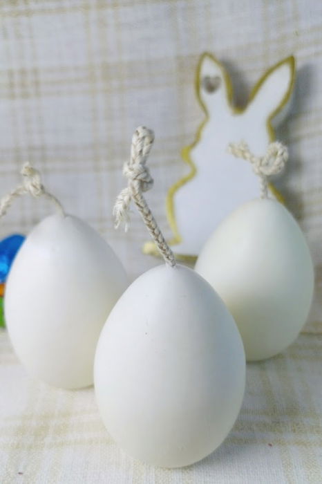 Suport de oua din ceramica handmade + 3 lumanari albe " ousoare parfumate " [5]