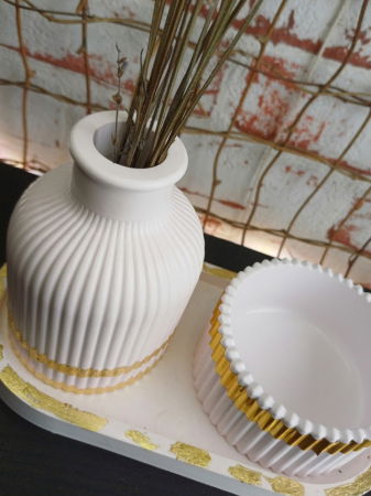 Set decorativ roz auriu [3]