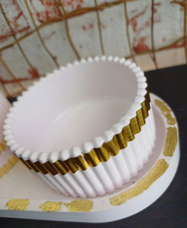 Set decorativ roz auriu [5]