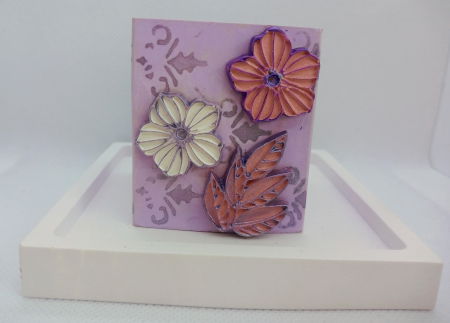 Set decorativ pahar mov cu floricele [18]