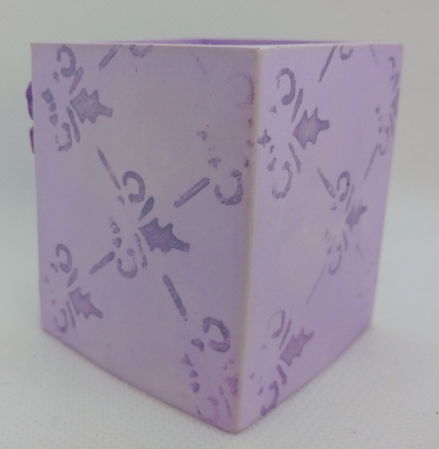 Set decorativ pahar mov cu floricele [21]