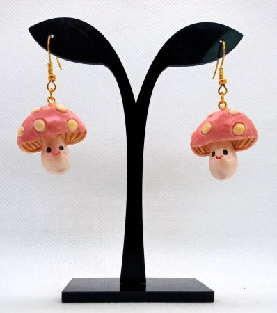 Cercei handmade - Cercei ciupercute vesele