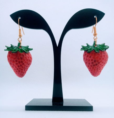 Cercei handmade - Cercei  Capsunica