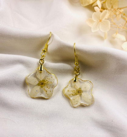 Cercei handmade - Cercei  'flori de corcodus'