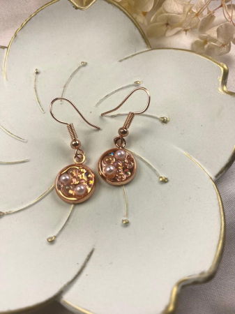 Cercei rotund bronz perla [1]