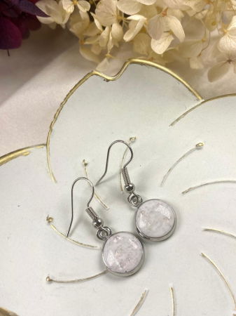 Cercei rotund alb [2]