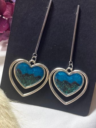 Dublu inimoare albastre lung [3]